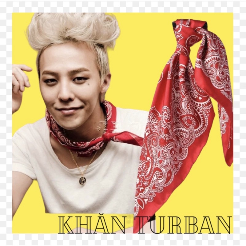 Khăn lụa bandana vuông size 55x55cm phong cách unisex - Khăn turban