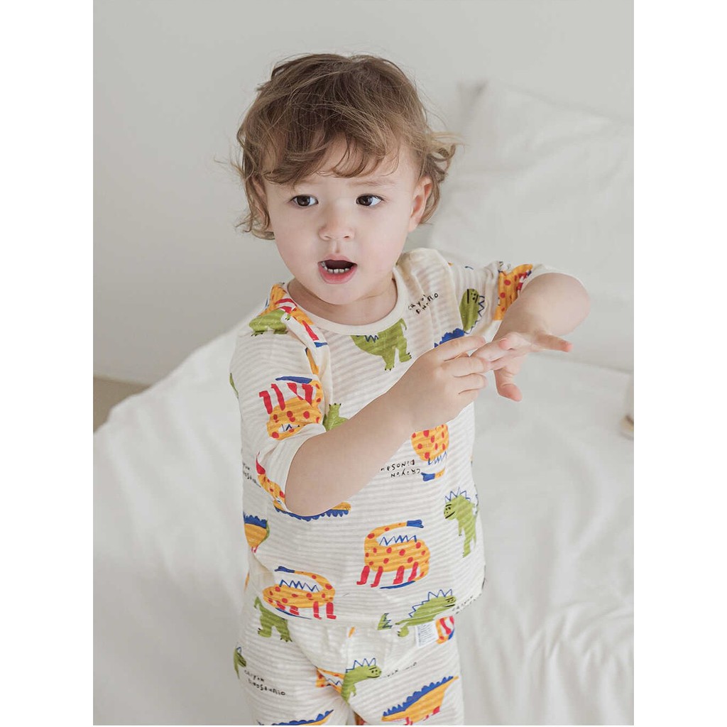 BỘ LỬNG CAO CẤP BÉ TRAI CỦA HÃNG CORDII, CHẤT COTTON GIẤY ORGANIC, MẪU NHIỀU KHỦNG LONG