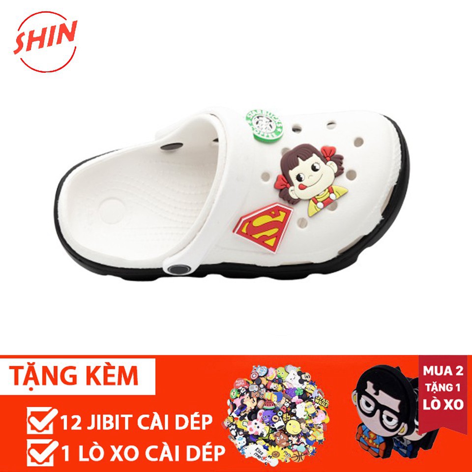 dép cross khủng long busy unisex trắng đế lượn sóngFREESHIPdép cross khủng long koroDUTE1