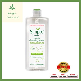 Nước tẩy trang Simple Micellar Cleansing Water Dành Cho Da Nhạy Cảm 200ml