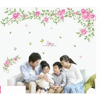 Decal dây leo hoa hồng