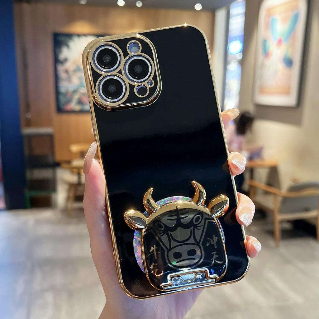 Ốp Điện Thoại Có Giá Đỡ Nam Châm 6d Cho iPhone 6 + 6s + 7 + 8 + xs max xr 11 pro max 12 pro max Niu 13 pro max 14 + 14