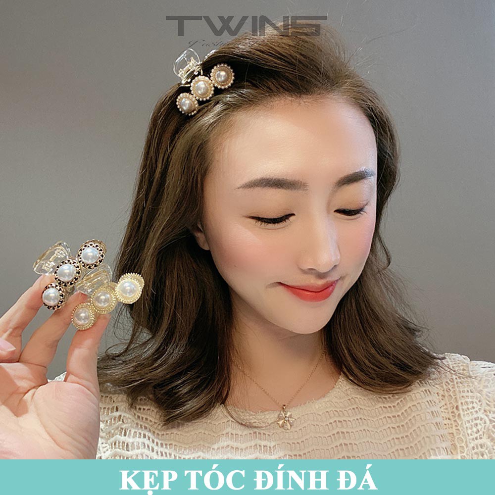 Kẹp tóc kim loại đính đá SK202 sang trọng, dễ thương, xinh đẹp phong cách Hàn Quốc làm phụ kiện tóc cho nữ