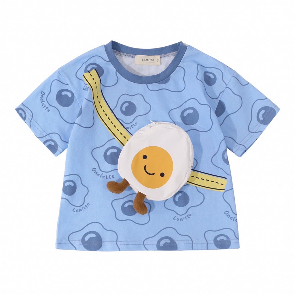 Áo Thun Cộc Tay Trẻ Em Có Túi hình Hoa Quả Cho Bé Trai Và Bé Gái Cân Nặng Từ 8Kg Đến 32Kg BETHO KIDS