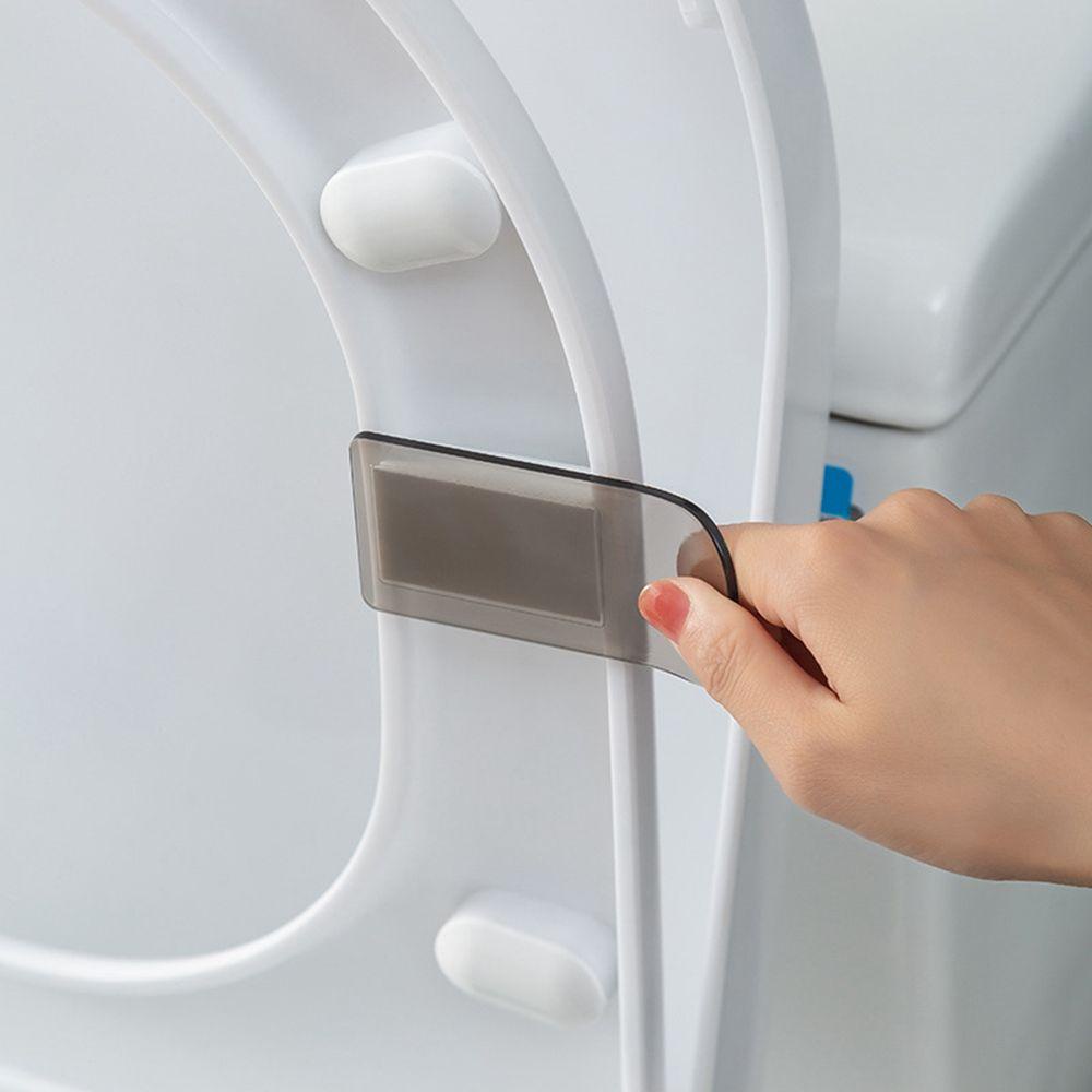 Dụng Cụ Nâng Bệ Ngồi Toilet Trong Suốt Tự Dính Tránh Chạm Tay Cầm Tiện Dụng Mang Theo Du Lịch