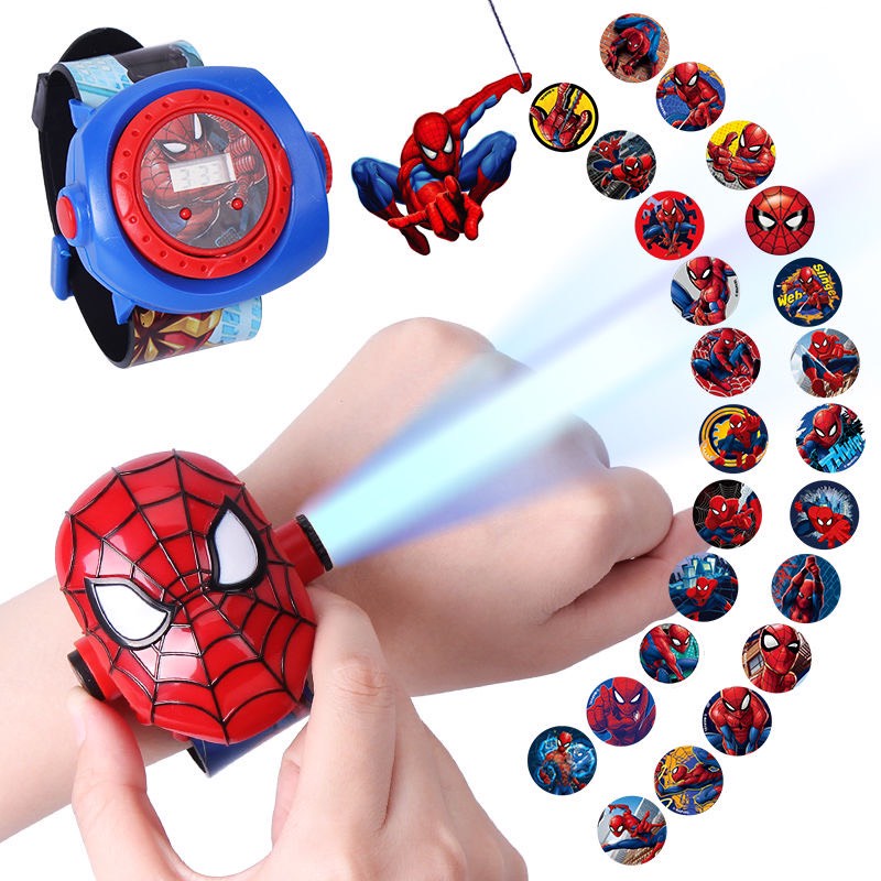 Đồng hồ đeo tay doremon/hello kitty/ spiderman/minion chiếu hình 3d cho bé