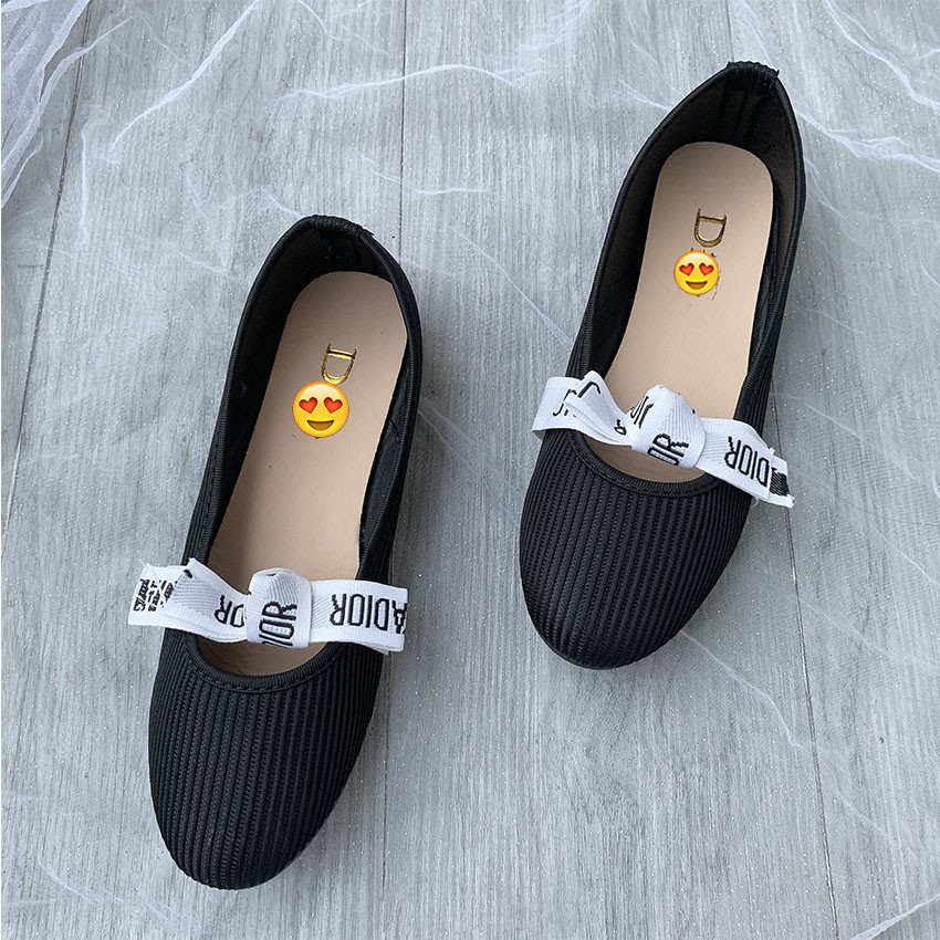 [Sale 50%] Giày bệt nữ nơ trắng chất chun co giãn êm chân | BigBuy360 - bigbuy360.vn