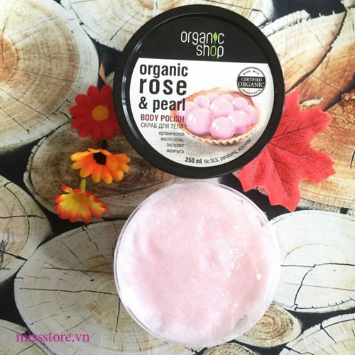 Tẩy da chết body Organic shop Ngọc trai