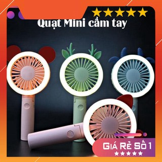 [ FREE SHIPP ]  QUẠT MINI CẦM TAY TICH HỢP ĐÈN LED