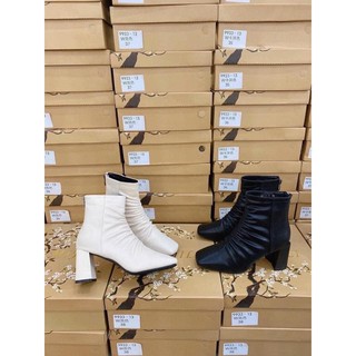 giày boot da bóng nữ cổ cao