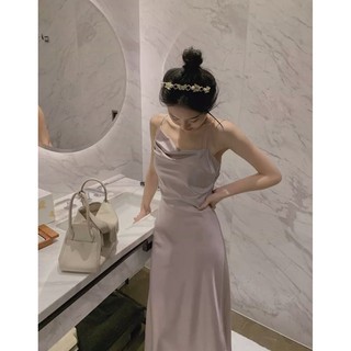 Đầm nữ 2 dây xoè maxi phi lụa dự tiệc, dạo phố sexy