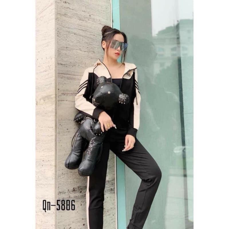 Bộ nỉ nữ ❤️FREESHIP❤️Bộ Nỉ UMI Phối Màu Wang Kéo Khóa | BigBuy360 - bigbuy360.vn