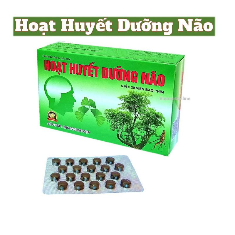 Hoạt Huyết Dưỡng Não Hỗ Trợ Tăng Cường Trí Nhớ, Giảm Đau Đầu , Hoa Mắt Chóng Mặt, Rối Loạn Tiền Đình