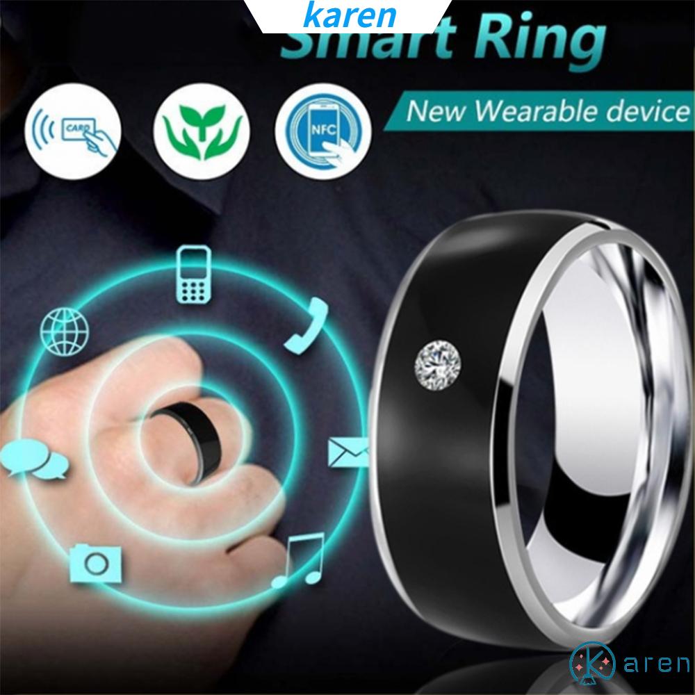 Nhẫn Đeo Tay Thông Minh NFC Kết Nối Điện Thoại Android Chống Nước Đa Năng Nhiều Màu Thời Trang