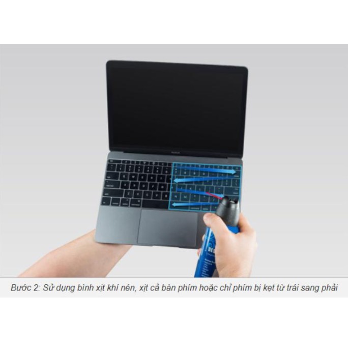 Bình xịt khí nén vệ sinh bàn phím Macbook Laptop