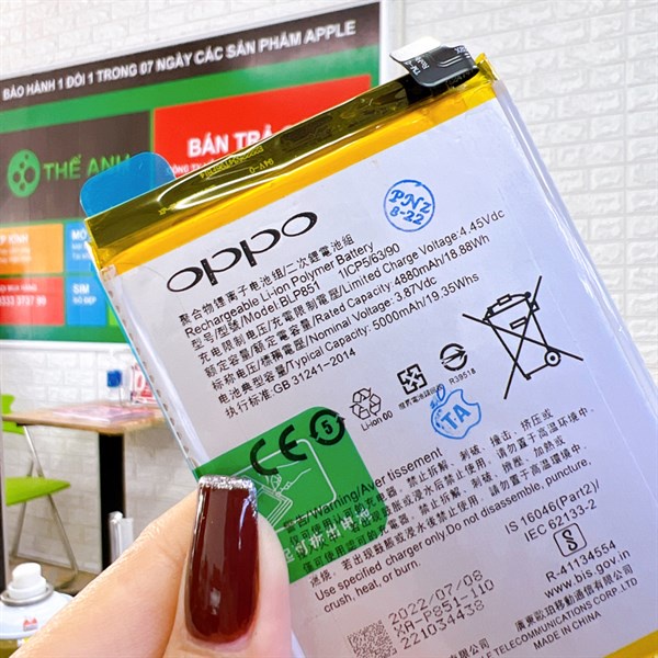 Pin Oppo A74 - BLP851 zin hãng, 5000 mAh