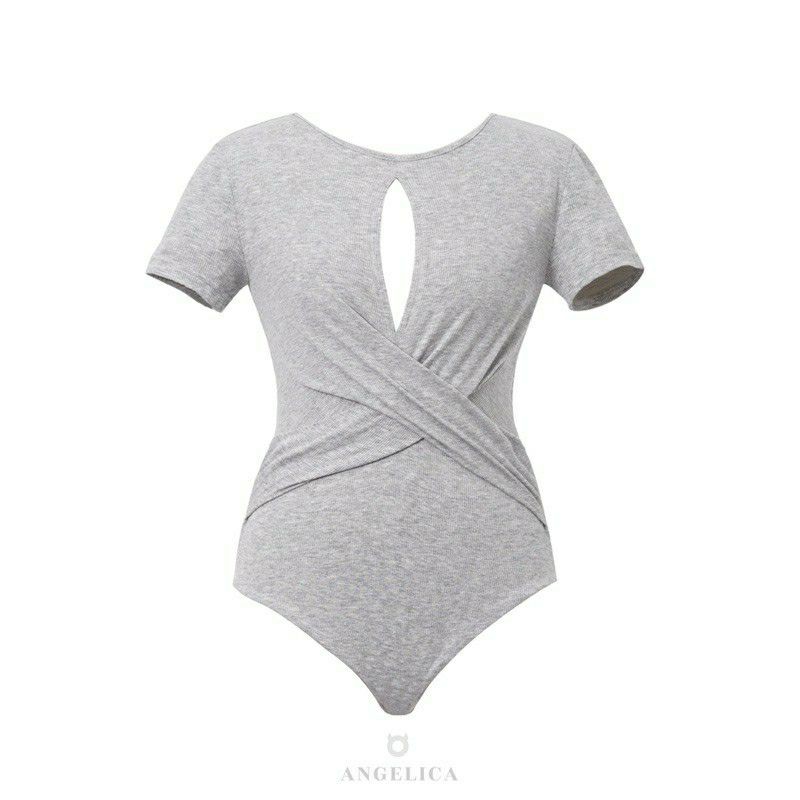 ANGELICA - TWISTED BODYSUIT - Áo liền thân cộc tay xoắn ngực | BigBuy360 - bigbuy360.vn