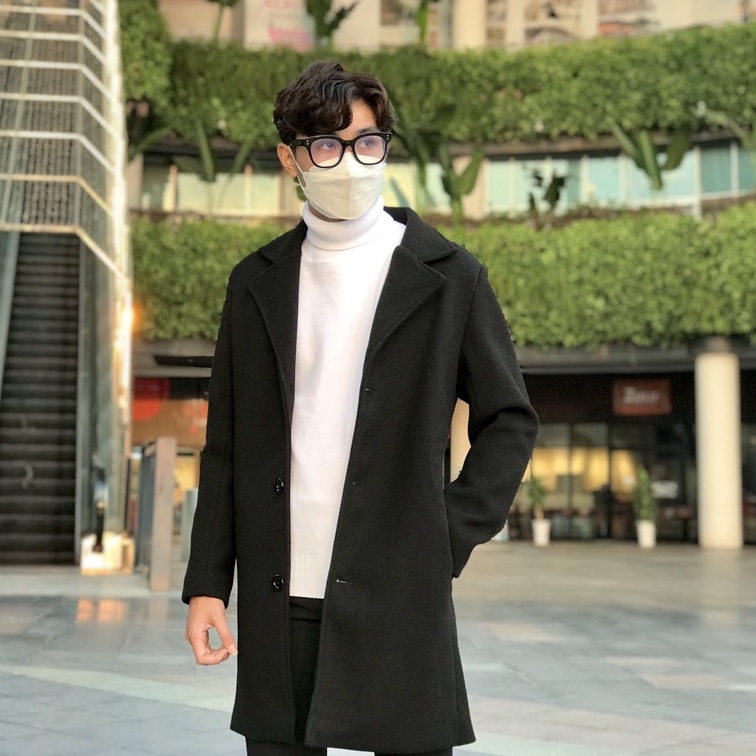 Áo Khoác Dạ - Mangto Nam Dáng Dài Trơn Nhìn Đơn Giản & Lịch Lãm Với Chất Dạ Đẹp Và Dày Dặn