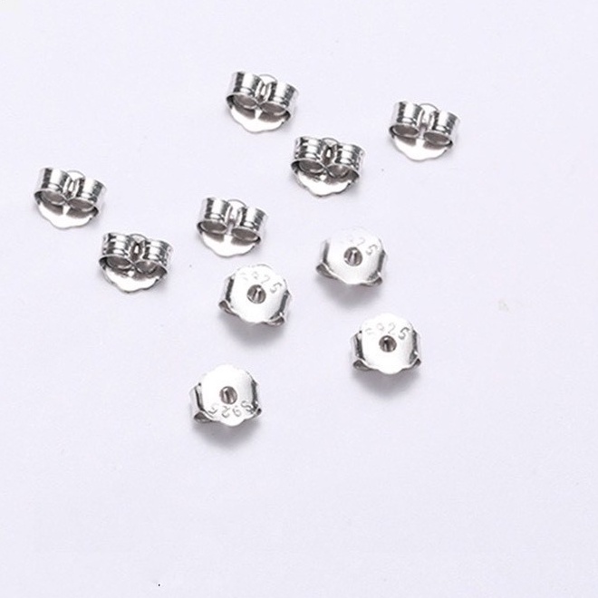 Nút Hoa Tai Cho Nam Nữ Phụ Kiện Thời Trang Merin Accessories Màu Bạc Chất Liệu Inox Không Gỉ