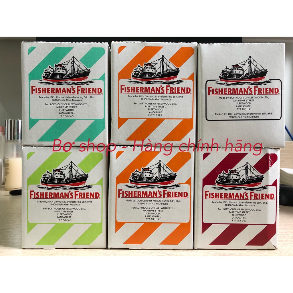 KẸO CAY CON TÀU FISHERMAN'S FRIEND ĐỦ VỊ - XUẤT XỨ MALAYSIA - Hàng chính hãng DKSH Việt Nam