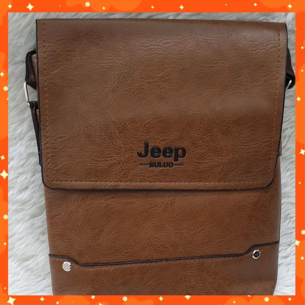 Túi đeo chéo Túi xách đựng ipad Nam ipn897 - Jeep đứng chất liệu da chống thấm có đủ 2 màu đen và nâu - Hàng Có Sẵn