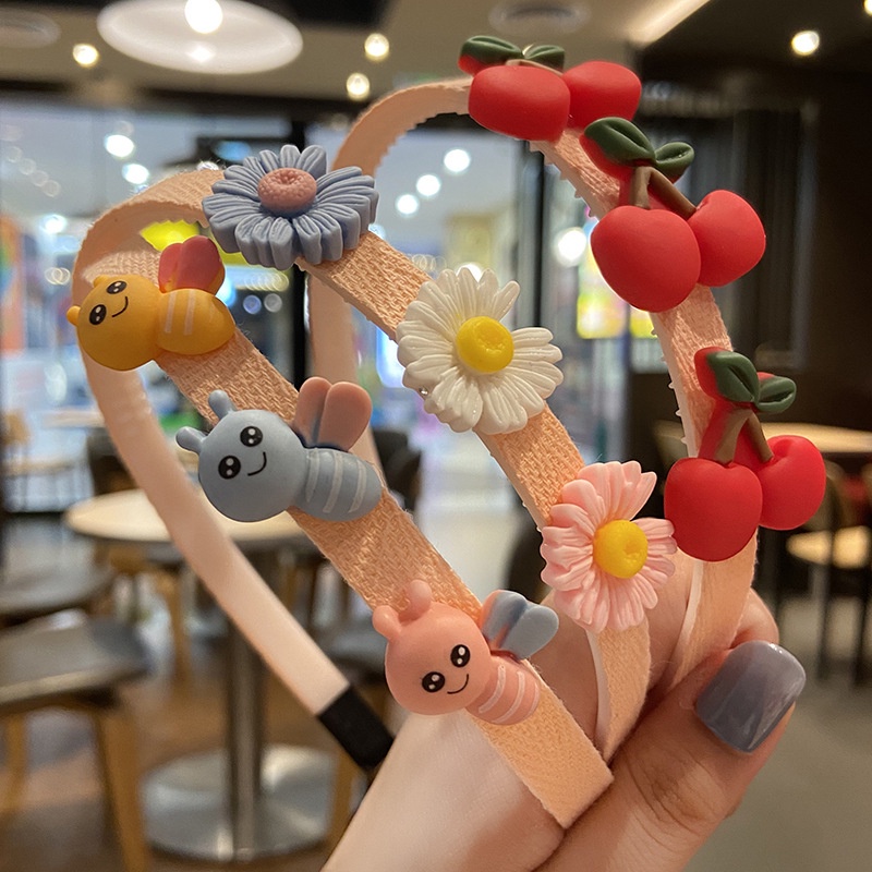 Băng đô cài tóc hình hoa / trái cây / động vật dễ thương cho bé gái