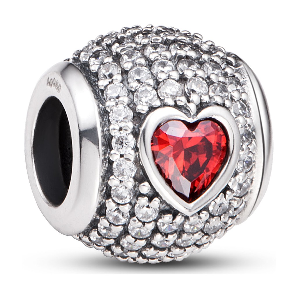 Hạt charm xỏ DIY PNJSilver hình dẹt tròn ZT00K060010