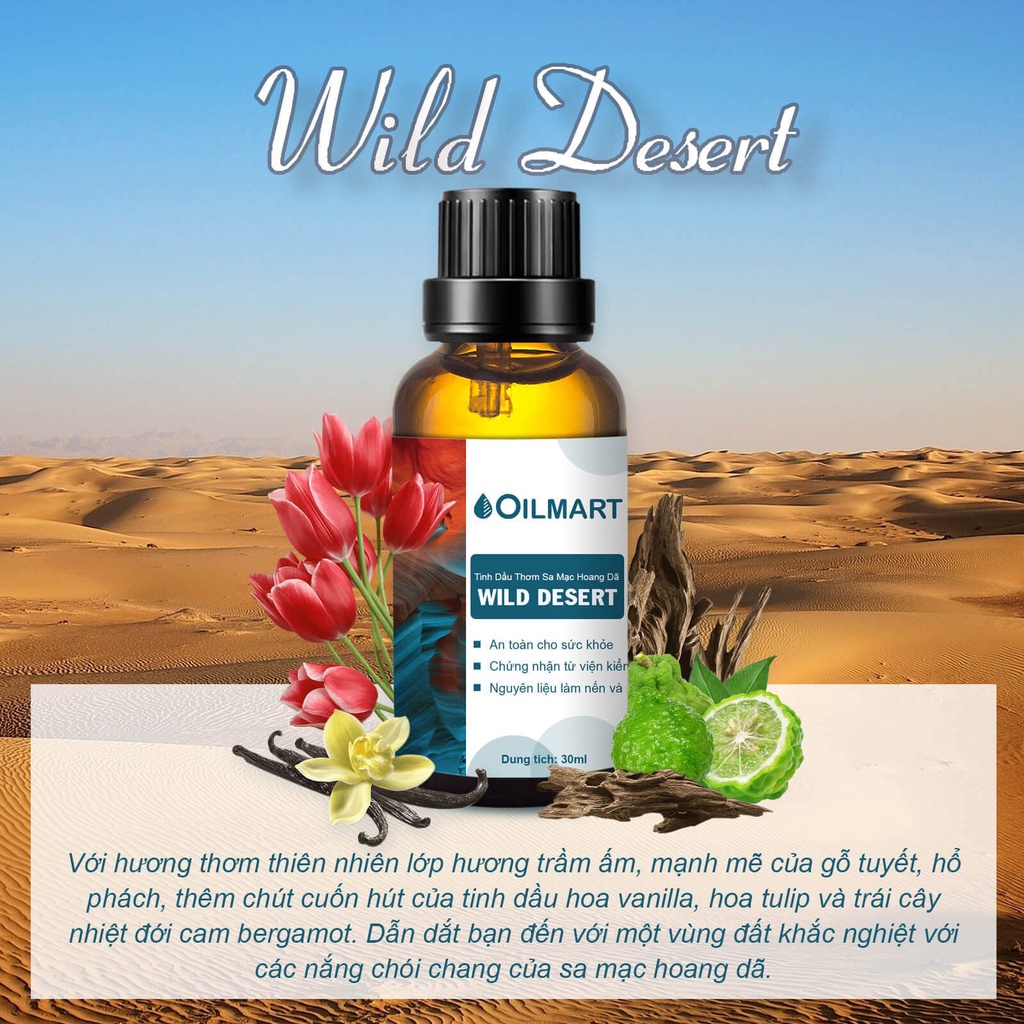 Tinh Dầu Thơm Sa Mạc Hoang Dã Oilmart Wild Desert Essential Oil Blend