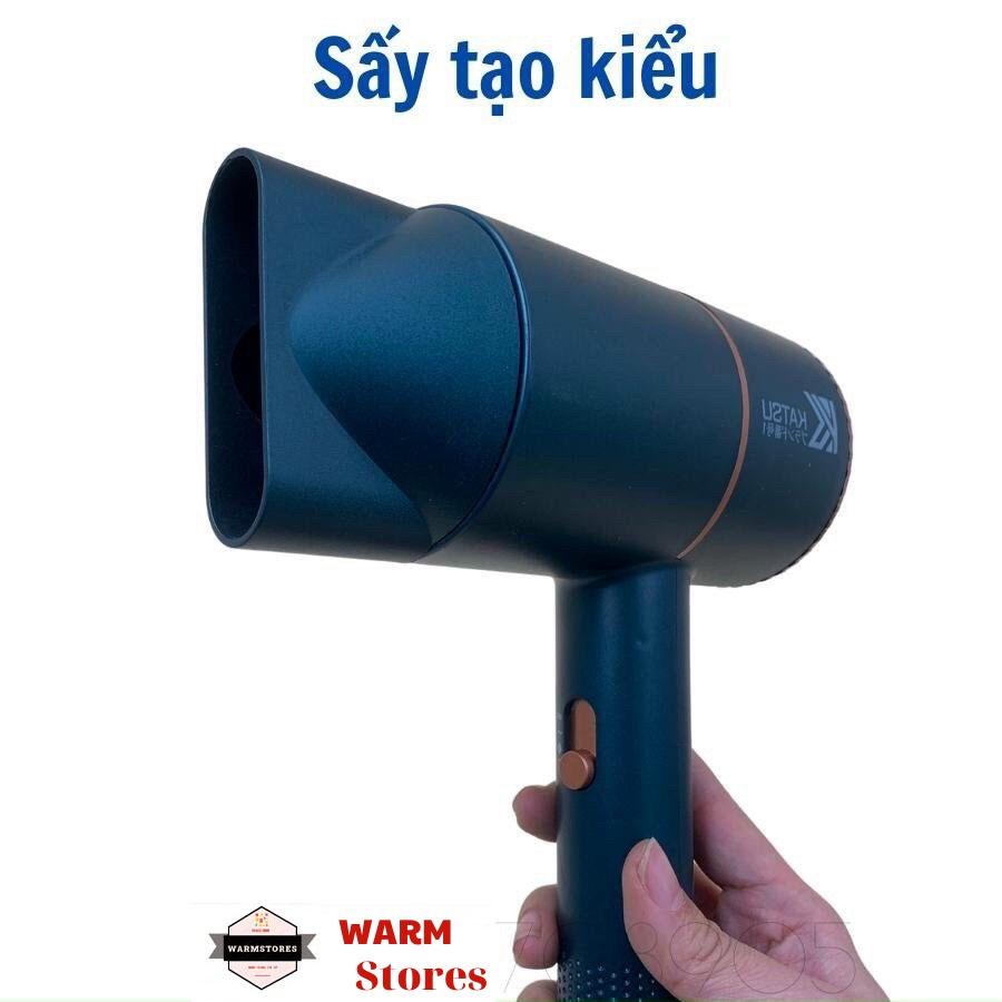 Máy Sấy Tóc 2 Chiều Nóng Lạnh Công Nghệ Ion Âm Mới Katsu Công Suất Lớn 2200W Chống Khô Tóc Không Gây Hư Tổn Cho Tóc