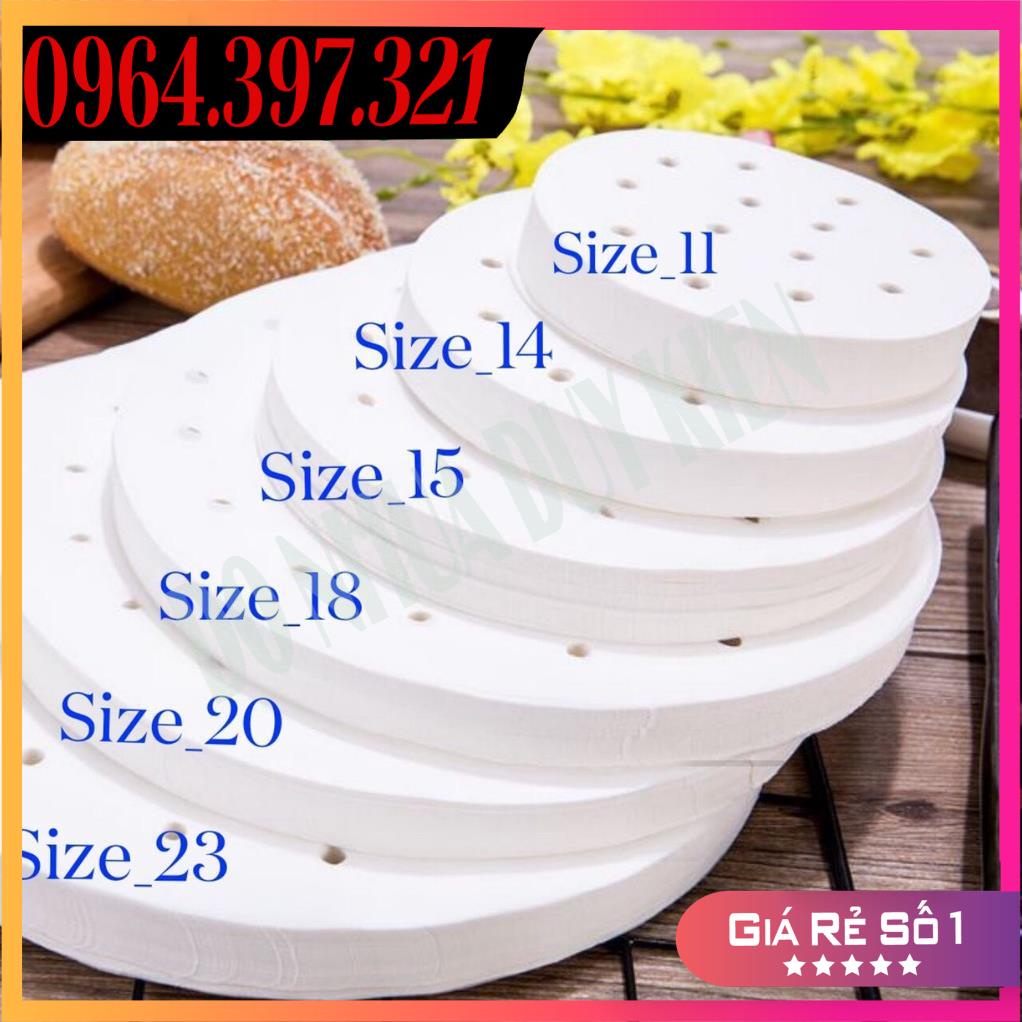 400 Giấy Nến Đục Lỗ Cho Nồi Chiên Không Dầu, Giấy Thấm Dầu Ăn Đủ Size