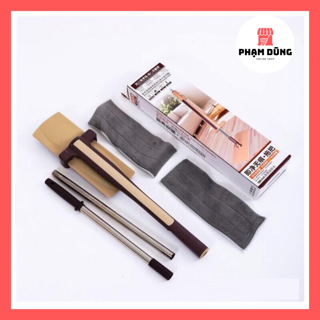 Cây lau nhà tự vắt thông minh kèm 2 bông lau Spin Mop.