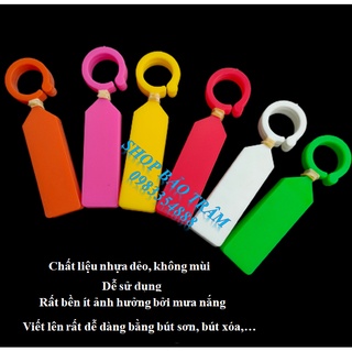 Set 100 thẻ ghi tên cây trồng dạng treo, chất liệu nhựa.
