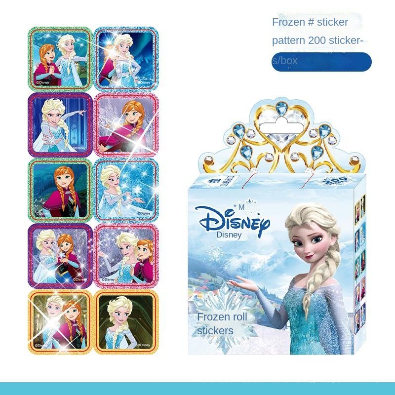 Hộp 200 Sticker Hoạt Hình Disney Frozen 2 Elsa Anna Princess Sofia Car Horse Cho Trẻ Em
