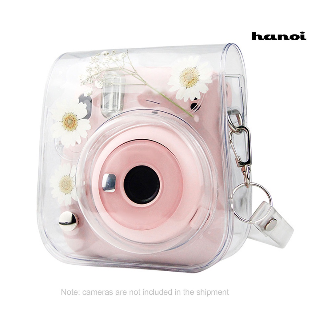 Túi Đựng Máy Ảnh Polaroid Mini 11 / 9 / 8 Trong Suốt Họa Tiết Hoa Xinh Xắn