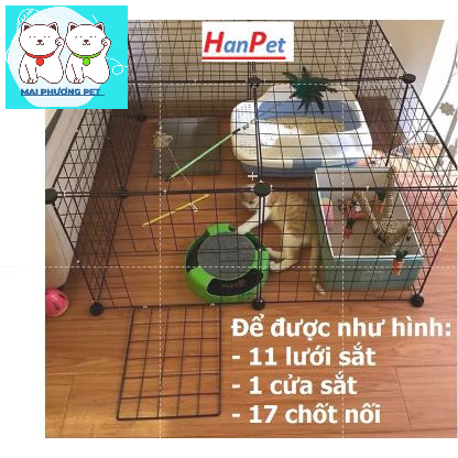Bộ Chuồng quây chó mèo sóc thỏ (7 loại) bằng sắt sơn tĩnh điện dùng cho thú cưng nhỏ