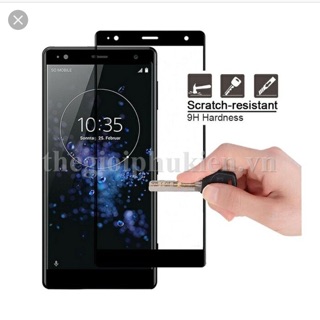 Kính cường lực 4D Full màn Sony Xperia XZ2 - Full viền màu cao cấp