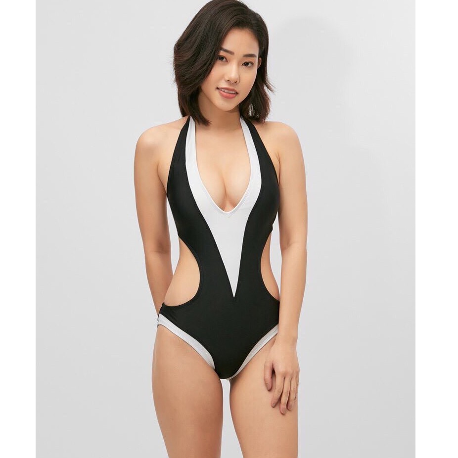 BIKINI Liền Thân Khoét Eo Phối Viền Trắng - BIKINISTORE | BigBuy360 - bigbuy360.vn