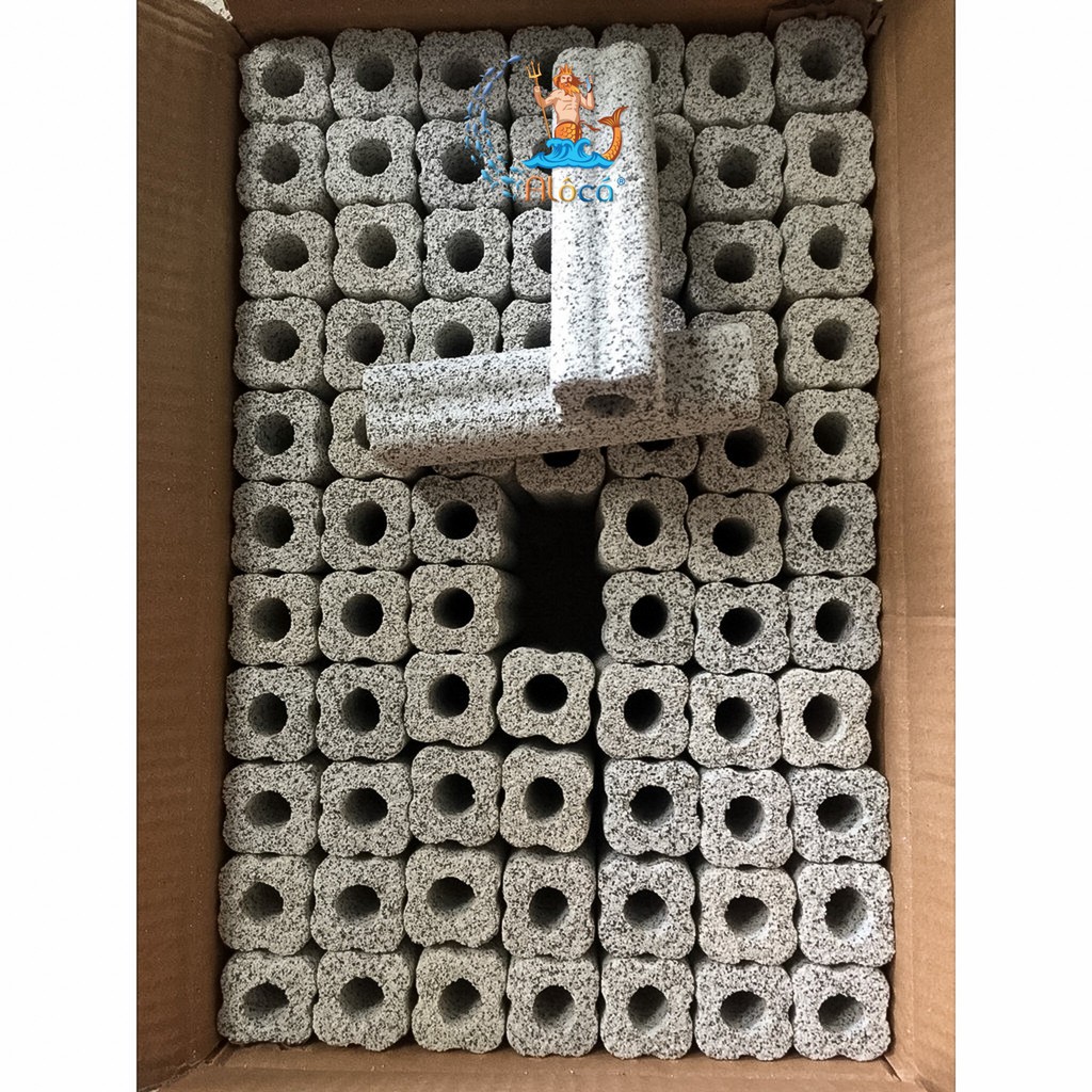 Combo 10 sứ thanh muối tiêu 4 x 16cm, sứ thanh Keyrsin muối tiêu cao cấp lọc nước bể cá cảnh