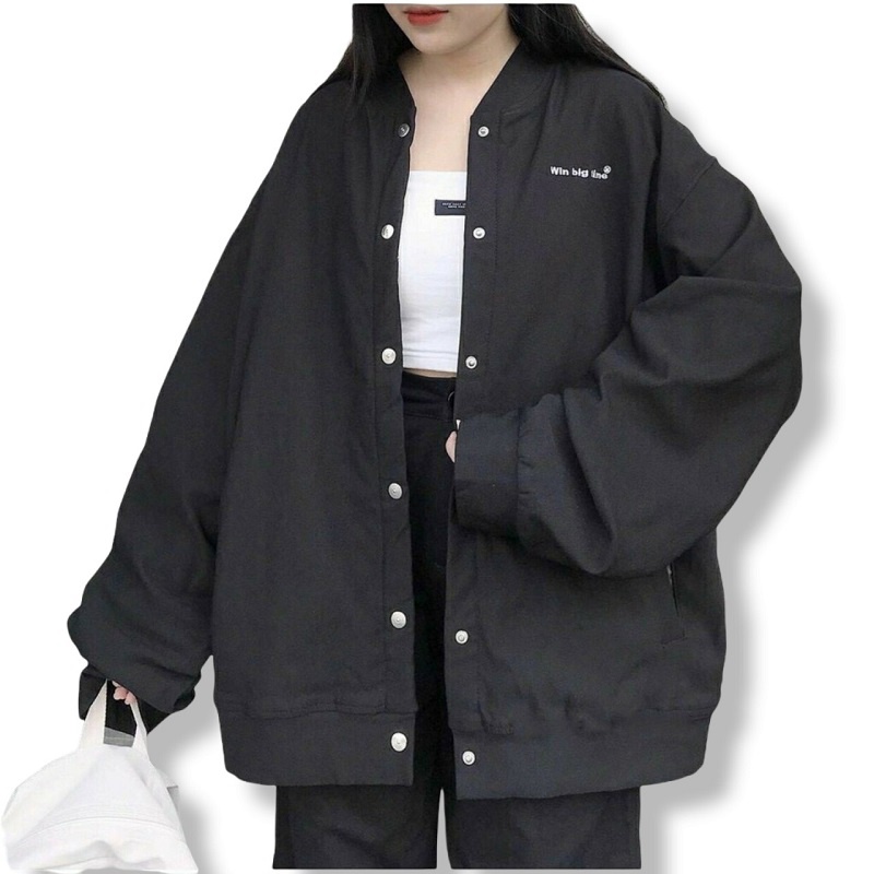 Áo Khoác Bomber Cúc Bấm 2 Lớp BASIC Mẫu Mói - CLITUS FASHION