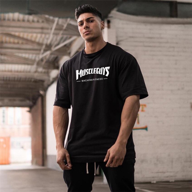 Áo thun cotton ngắn tay phong cách thể thao cho nam