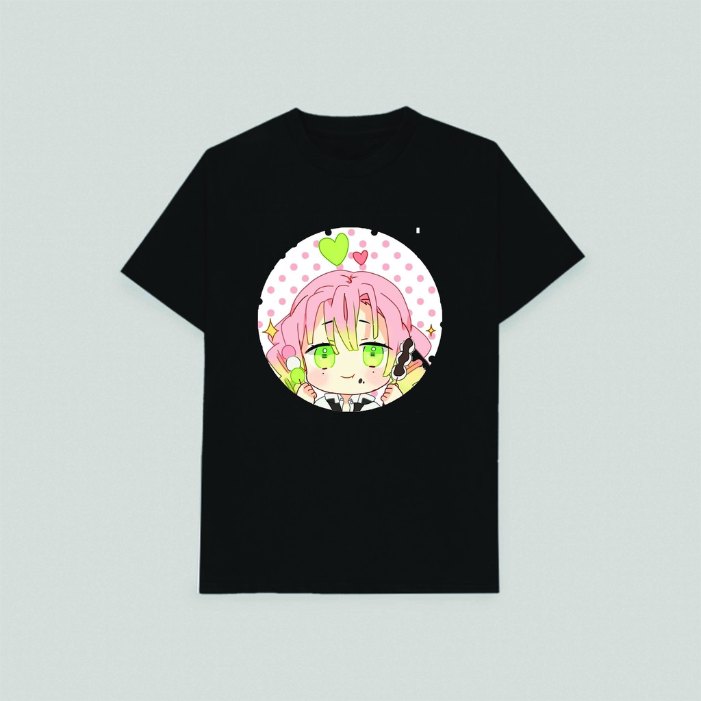 Áo thun phông đen in hình Kimetsu no Yaiba Thanh Gươm Diệt Quỷ chibi anime thời trang nam nữ dễ thương độc đáo m1