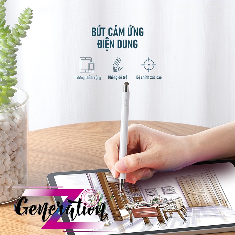 Bút Cảm Ứng RSP01 Thiết Kế 2 Trong 1 Dùng Cho Điện Thoại và Máy Tính Bảng