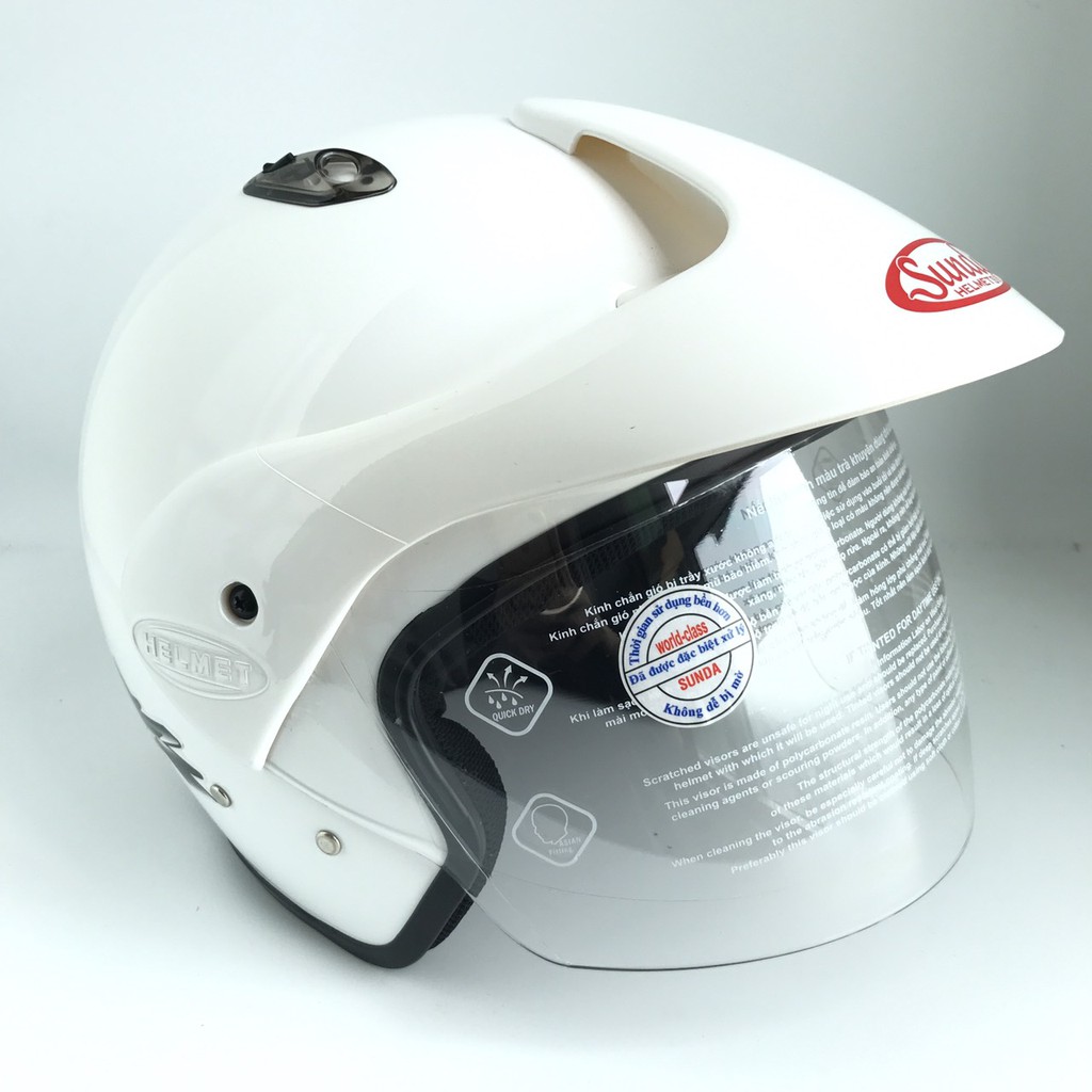 Mũ bảo hiểm trùm đầu cao cấp Sunda 306E (Trắng)