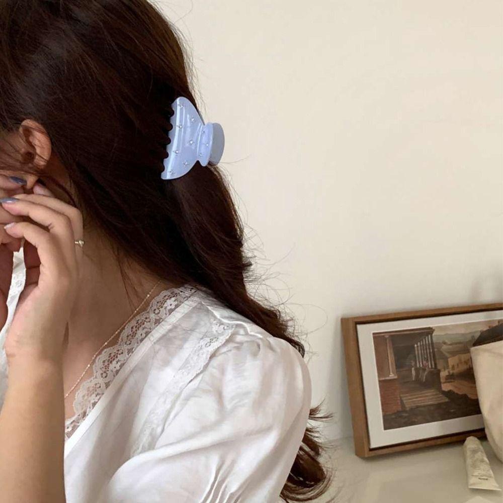 Kẹp Tóc Hình Bán Nguyệt Phong Cách Retro Dễ Thương Cho Bé Gái|Kẹp Tóc Hình Cá Mập Phong Cách Hàn Quốc