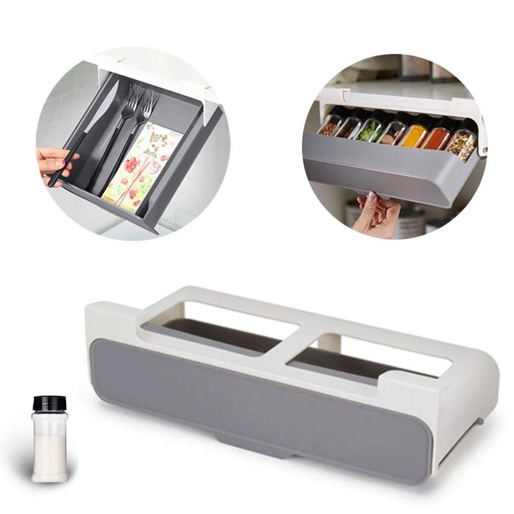 Kệ Nhựa Tự Dính Để Lọ Gia Vị Tiện Dụng Và Bền