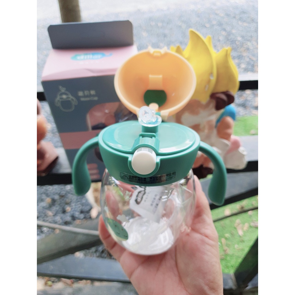 Bình Tập Uống Nước  CHỐNG SẶC Có Tay Cầm Chịu Nhiệt,  300ml 350ml