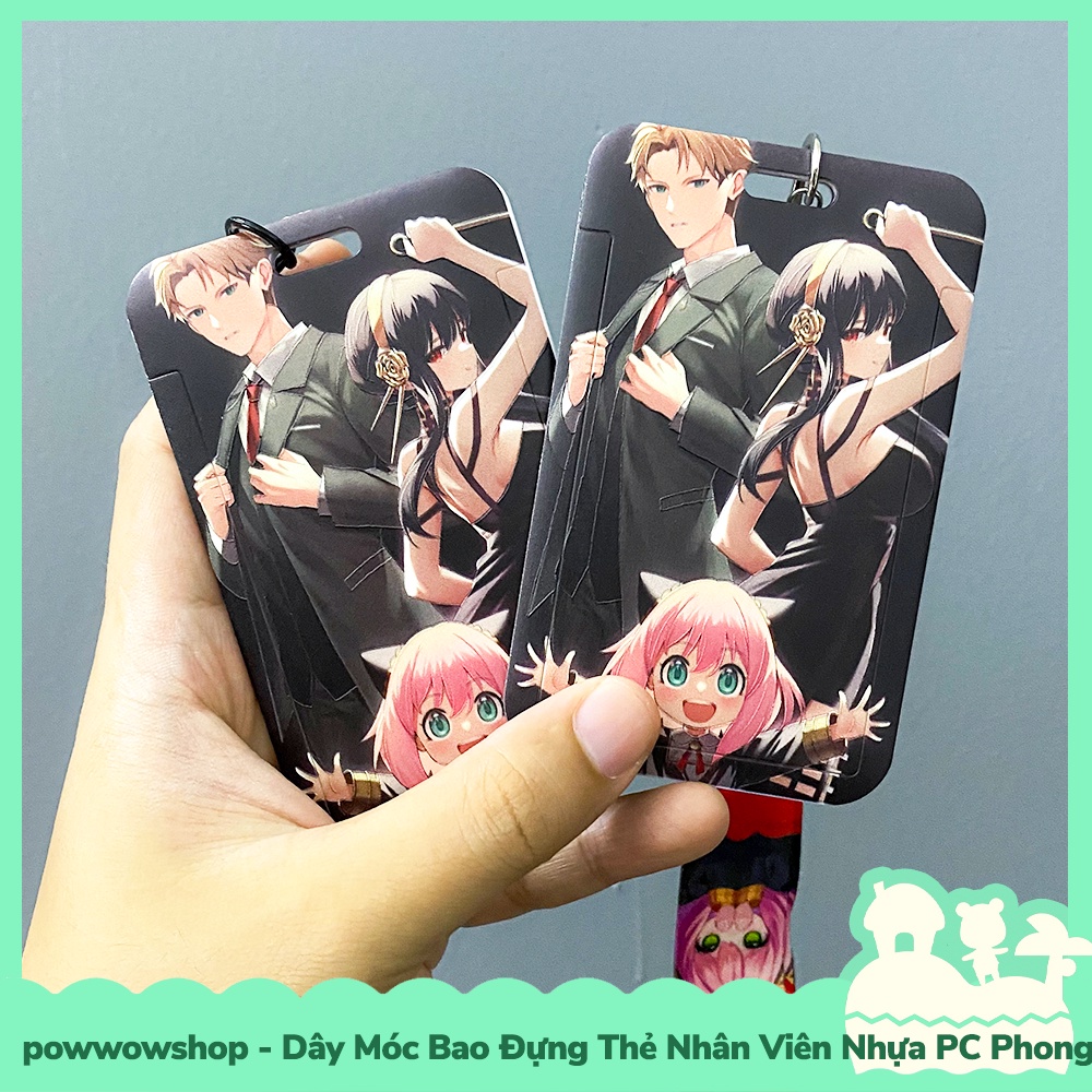 [Sẵn VN - Hỏa Tốc] Dây Móc Bao Đựng Thẻ Nhân Viên Nhựa PC Phong Cách Anime Manga Sp X Family