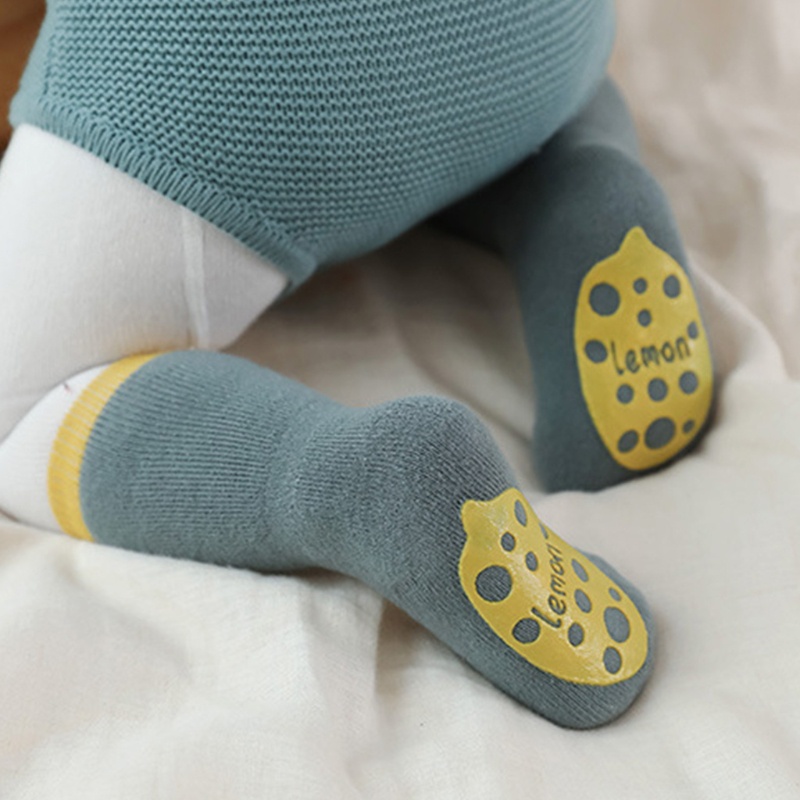 Vớ Cotton Cao Tới Gối Chống Trượt Giữ Ấm Dành Cho Bé