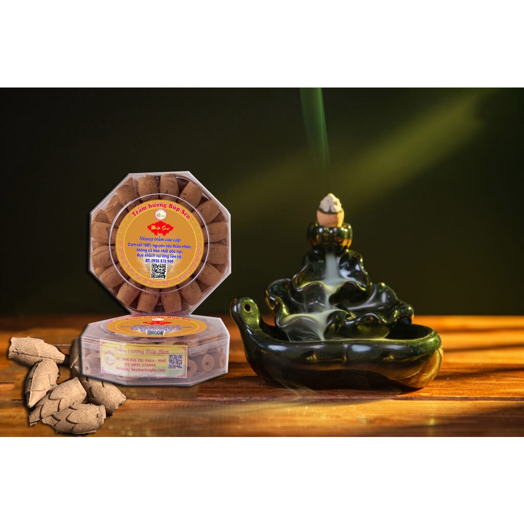 [Hương Nụ Sạch] Hương Nụ Trầm Sen Sạch cao cấp dùng Thác Khói hộp 36 viên - Hương Trầm Sạch Búp Sen