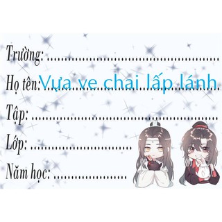 Nhãn vở Ma Đạo Tổ Sư (set 16 nhãn) - có nhiều mẫu Anime, Manga, Game, Lam Vong Cơ, Ngụy Vô Tiện